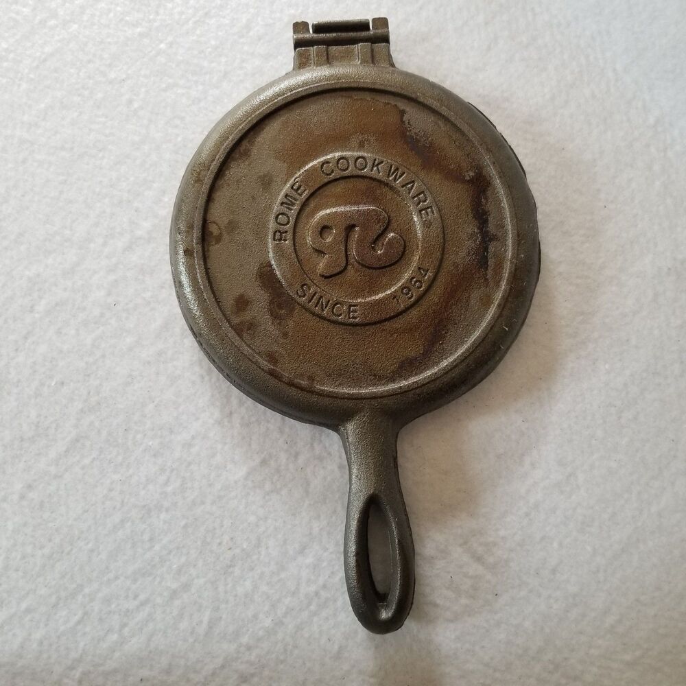 Rome Industries Old Fashioned Cast Iron Waffle Iron Model 1100 Camping